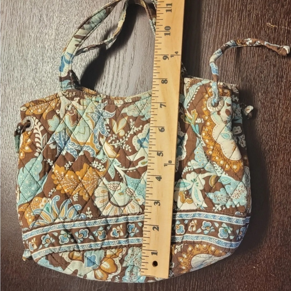NWOT VERA BRADLEY BOHO RETIRED NON-ZIP JAVA BLUE/CHOCOLATE PAISLEY SMALL… - Picture 15 of 16
